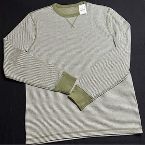 Green Striped Men's Shirt
